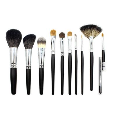 10 pcs professional makeup brush set cosmetic brush set with goat hair