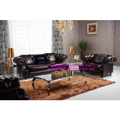 Chesterfield type sofa,office furniture, office sofa, classical sofa,living room sofa