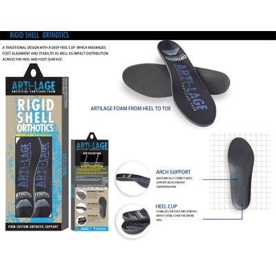 rigid shell orthotics arch surpport sport insoles