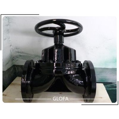 Ductile Iron GGG40&GG25 Rubber Lined Weir Type Diaphragm Valve