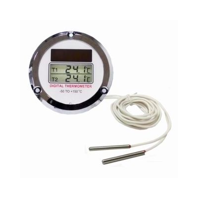 Dual Display Solar Powered Digital Thermometer RT-355