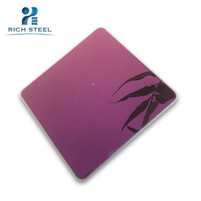 Hot Sell Colored Violet Mirror 430 Stainless Steel Sheet Mirror Cold Rolled For Building Decoration