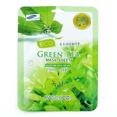 [KOREAN] Amicell Pascucci Skin Care Whitening Essence Eco Mask Green Tea