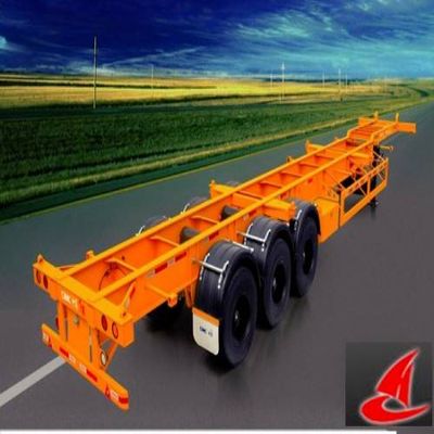 tri-axle container skeletal semi-trailer for lorry transport service