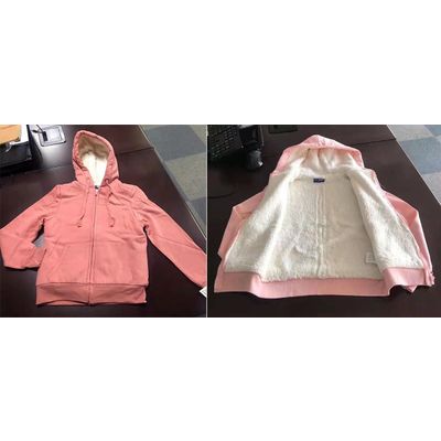 Baby's and Kid's Hoodie Jacket with Sherpa Lining