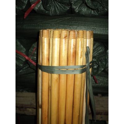 varnished wooden broom handles/sticks