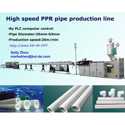 High speed PPR pipe extrusion line