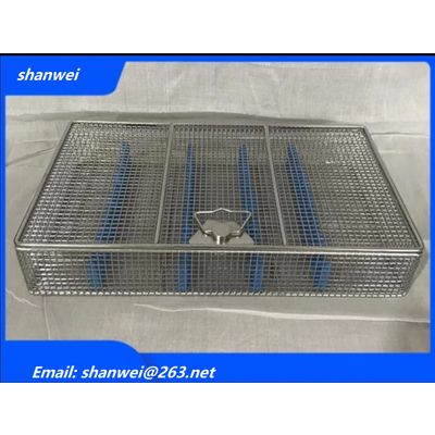 Stainless steel wire Cassette Mesh Tray Sterilization Stainless Box for Dental Medical Instruments