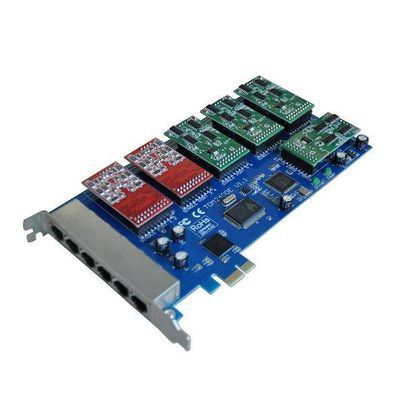 Wonder analog card with 12 dual fxo/fxs pci-e for telephony