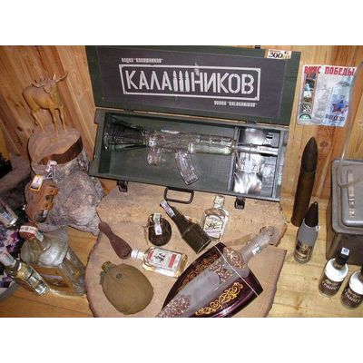 Russian brand vodka KALASHNIKOV