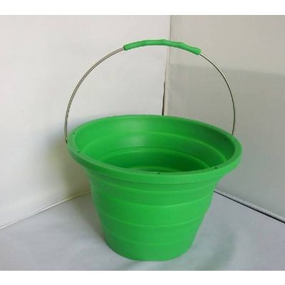silicone rubber collapsible / foldable decorative bucket / silicone collapsible pack away bucket