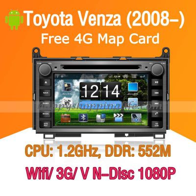 Pure Android Car DVD Player with GPS 3G Wifi for Toyota Venza