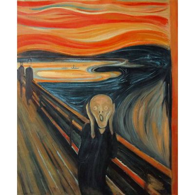 Edvard Munch Famous painting reproduction -THE SCREAM Handpainted abstract oil painting for home dec