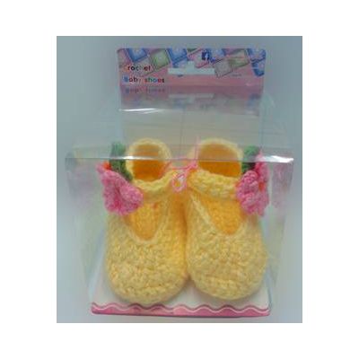 Hand crochet baby shoes wholesale cute handmade crochet knitting baby shoes flower crochet baby