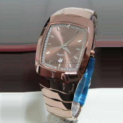 3 ATM waterproof tungsten wrist watches, rose gold plated quartz watches men size