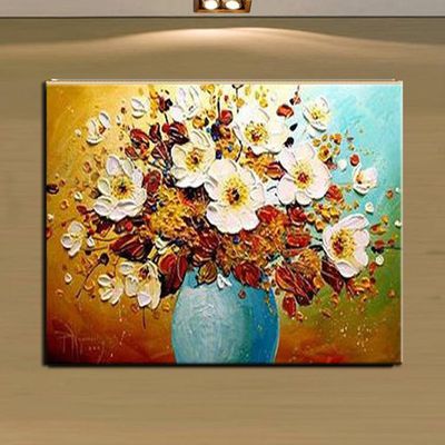 100%hand-painted flower painting frameless Decorative wall Art Paint Oil painting on canvas No.15