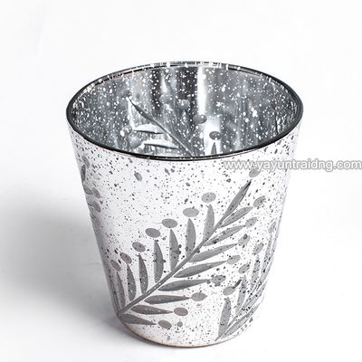 Luxury Electroplated Silver Glass Candle Jar