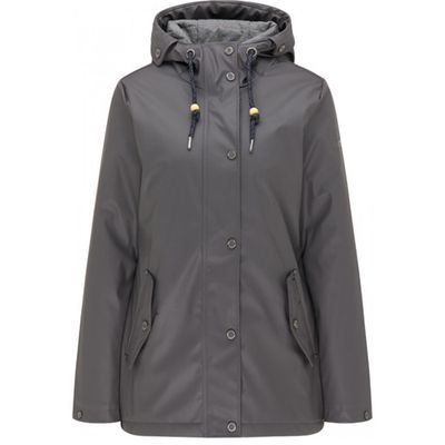 Women's PU rain jacket with detachable fleece jacket    custom rain jackets