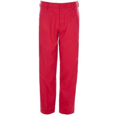 EN 11611 and EN 11612 compliant red flame resistant trousers welding trousers