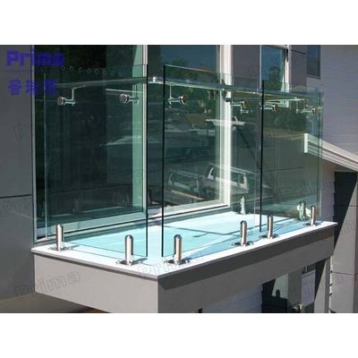 Modern glass balustrade balcony railing designs glass railing PR-B69