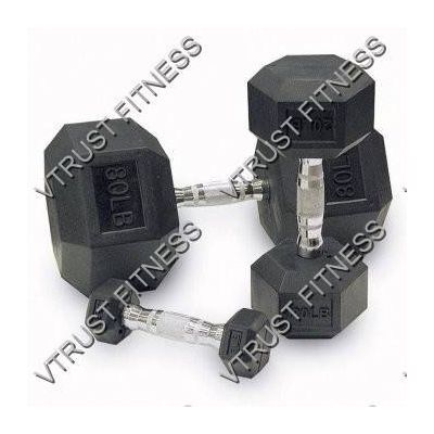 Gym / Fitness Equipment - Rubber hex dumbbell