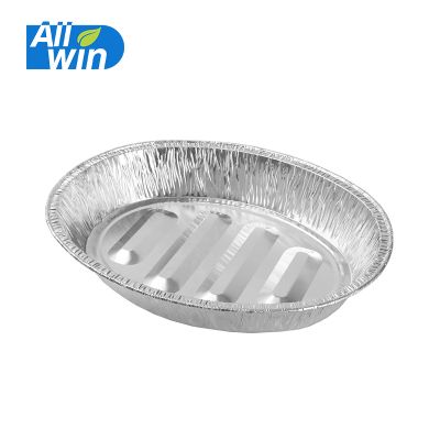 Disposable Aluminum Foil Turkey Trays Oblong Foil Bbq Grill Pan