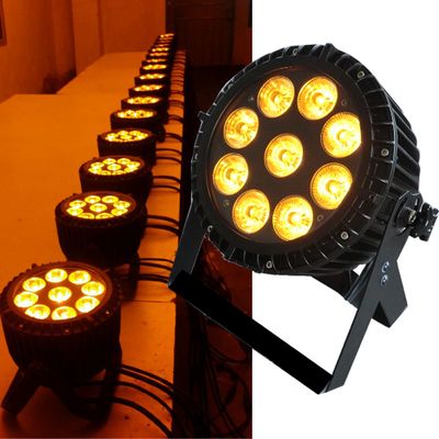 China supplier 9PCS 18W RGBWA+UV 6in1 outdoor waterproof IP65 dmx led par light for gardern square