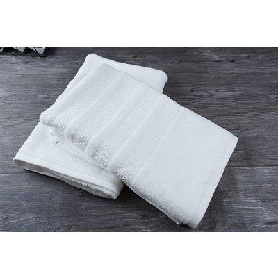 Custom star hotel supplies high quality pure white cotton towel