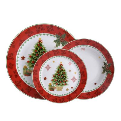 Custom Design Decorative Christmas Ceramic Plate Decoration Porcelain Dinnerware