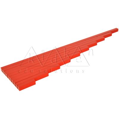 S004-Long Stairs / Red Rods - (Teakwood, PU - chip free)