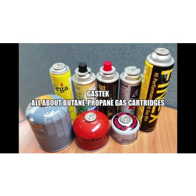 Butane gas cartridges