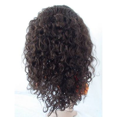 wholesale instock #2 curly full lace human hair wig