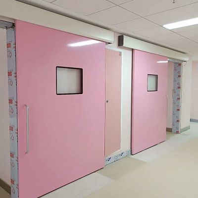 Hospital Hermetic Automatic Sliding Door  Hospital Automatic Steel Cleanroom Door