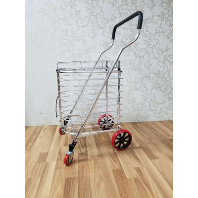 Aluminum alloy shopping cart with cover,Portable folding hand cart,Large capacity shipping trolley