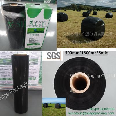 hot sale black silage film,safe packing film for forage,silage black film,plastic silage film