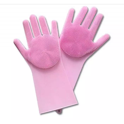 Anti-Slippery Silicone Dish Gloves Home Used Cleaning Washing Gloves Silicone Finger Tips Scrubber G