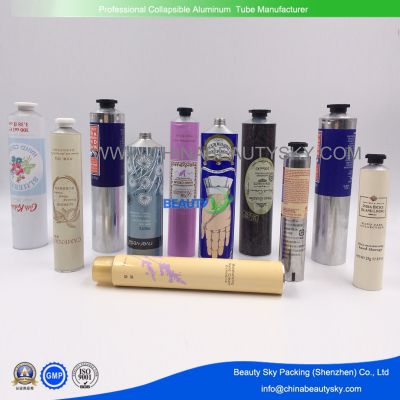 cosmetic packaging aluminum tube golden color