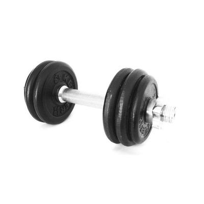 Free Weight Black Rubber Dumbbell