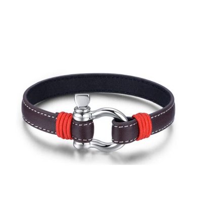 Hot Sale High Polished Gunium Leather Bracelets Daily Simple Clasp String Multicolor