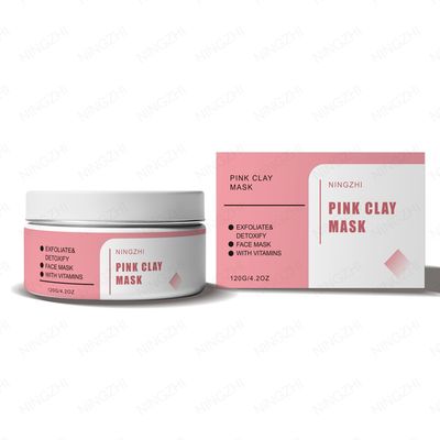 Private LABEL OEM organic purifying Skin Care Lightening brightening pink clay mud mask
