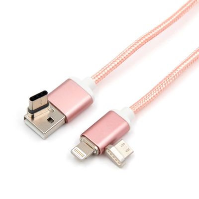 Factory 3In1 Lightn Data Micro Usb Magnetic Charge Cable Android For Iphone Samsung Phone