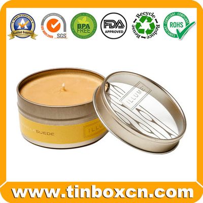 Round Fragrance Oil Candle Tin for Travel