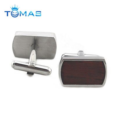 Hot selling new design wooden cuff links for men with custom logo