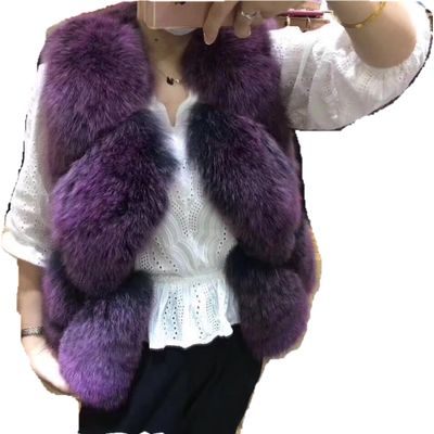 Fashion design genuine fox fur vest