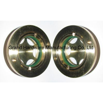 Screw air compressor Circular Brass oil level sight glass window plugs