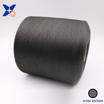 XTAA030 Carbon conductive fiber nylon filaments 20D/3F intermingling black polyester DTY 75D