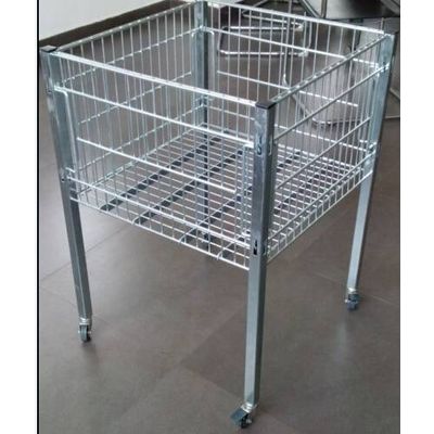 Supermarket Foldable Metal Wire Promotion Basket