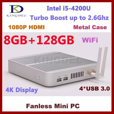 Kingdel i5 mini pc Dual Core Quad Thread Turbo Boost 1.6-2.6Ghz 3M cache, 4*USB 3.0,3D Game Computer