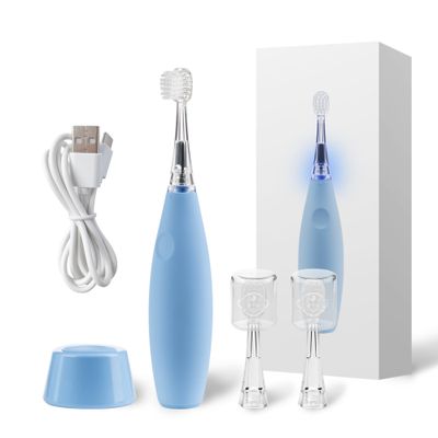 KC01 Wireless USB Powered Vibrate Automatic Soft Children Silicone Sonic Electric Toothbrush