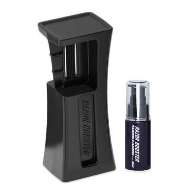 RAZOR BOOSTER razor blade cleaner and sharpener with 30ml sanitizing liquid/Alkaline AA Battery